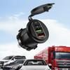 Universal 12-24V Motorcycle Car Charger Dual USB TYPE-C Charger Waterproof Power Socket Cigarette Light for Auto Truck ATV Boat