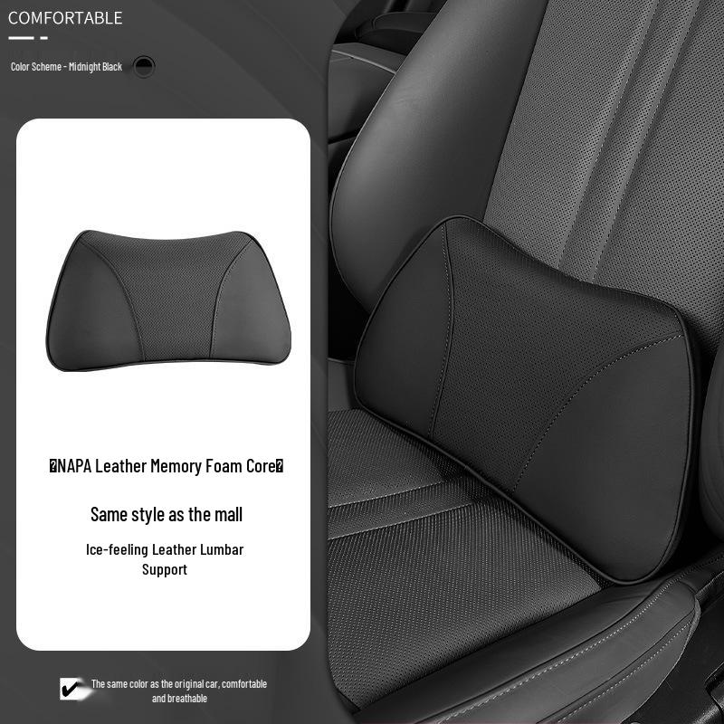 Xiaomi SU7/Ultra/YU7 Magnetic Headrest Neck & Lumbar Support Leather Cushion