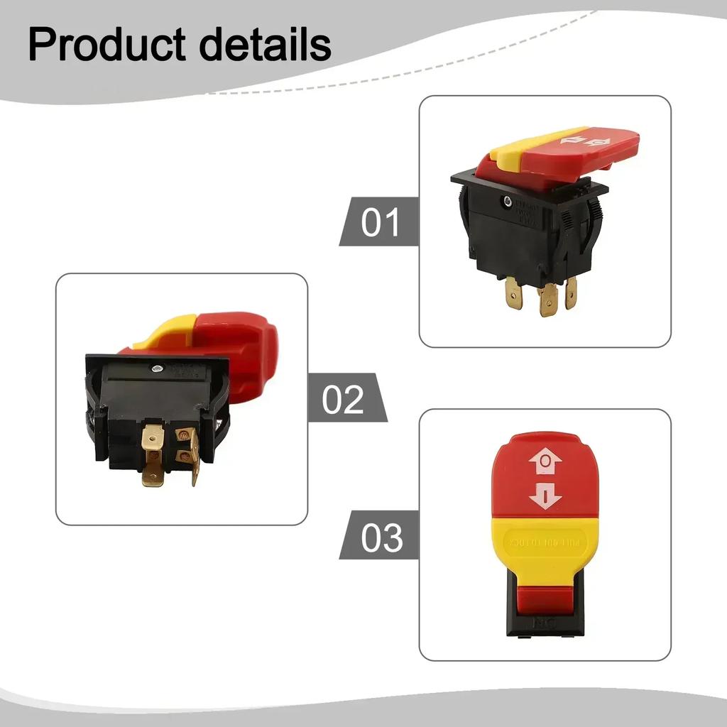 4 Pins Switch HY18 Electric Switch For Wood Machine For Electrical Applications Red Black Easy Installation Switch Domotica