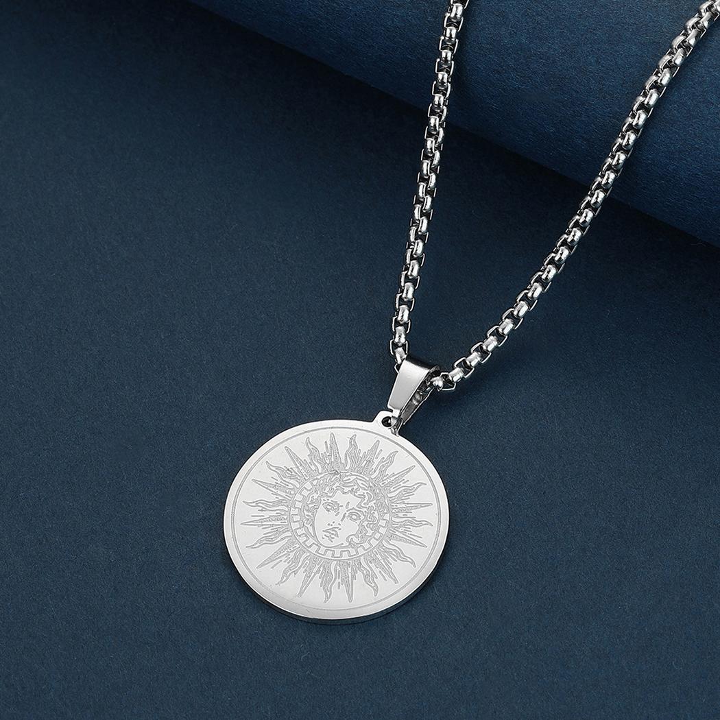 Kinitial Ancient Greek God of the Sun Helios amulet pendant necklace Ancient Greek God of the Sun Helios amulet pendant necklace серебряный