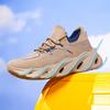 Autumn New Style and Lightweight Men's Running Shoes Large Size Flying Woven Breathable Mesh Blade Sports Casual Shoes