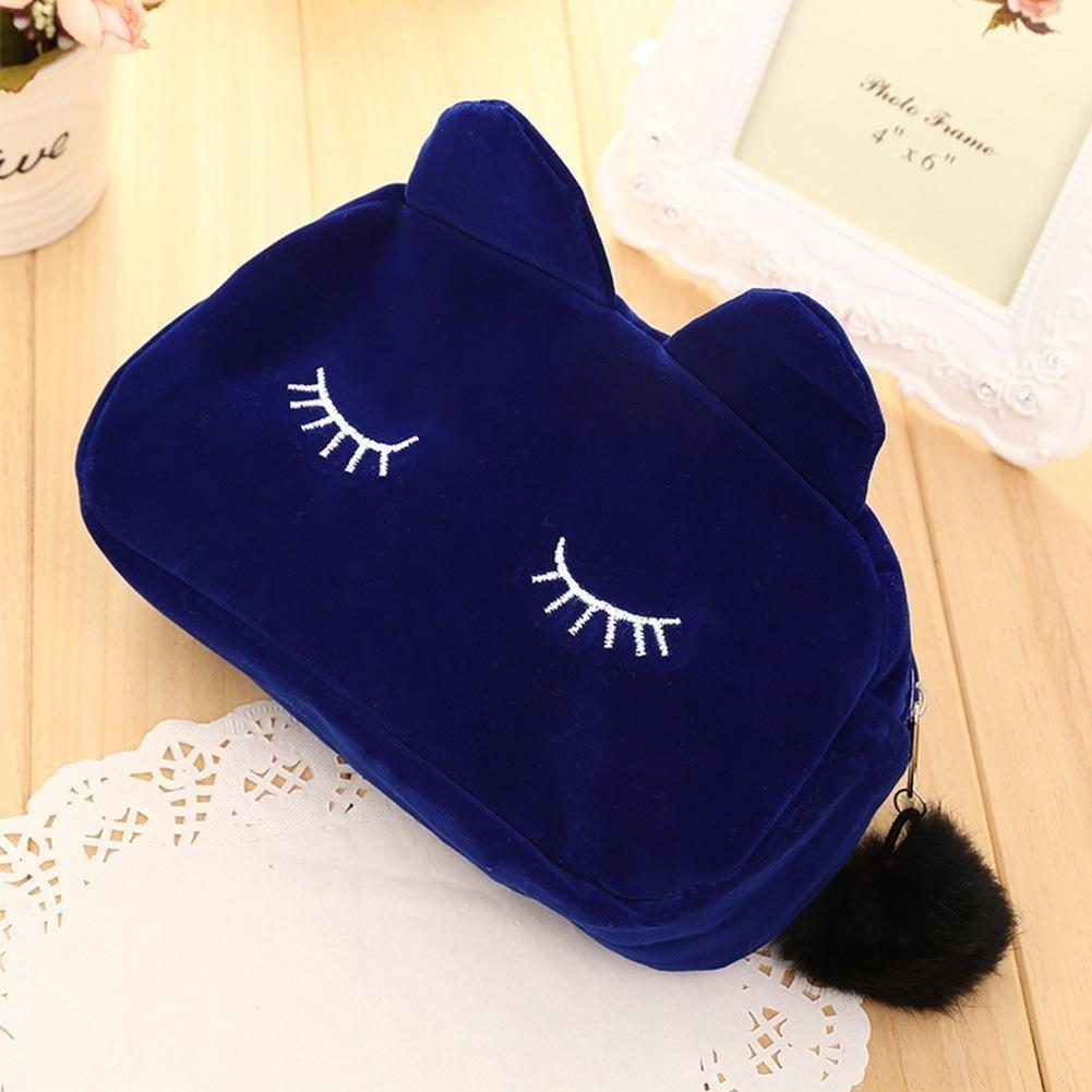 

Сумка для косметических кистей для макияжа, пенал, органайзер, карманный держатель, синий темно-синий