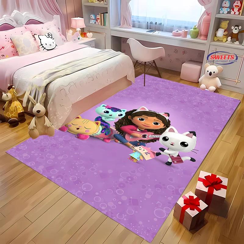 Covor Disney Gabbys Dollhouse, Covor pentru Living Dormitor, Covoraș Decorativ pentru Canapă Bucătărie, Covoraș de Ușă pentru Copii Antiderapant de Podea Durabil, Cadou
