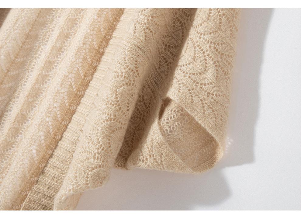 Women's Pure Cashmere Neck Protection Shawl Scarf Cape