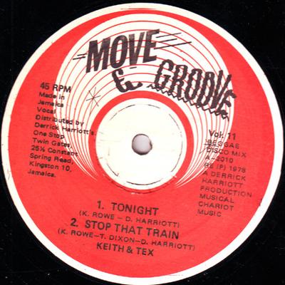 12inch Record KEITH & TEX - Tonight / Stop That Train 2010 Move & Groove 1978 Jamaica Reggae, Ska & Dub Used
