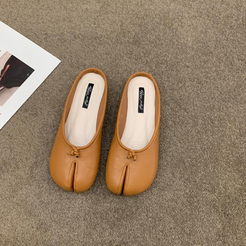 Tabis Ninja Boty Černé Puntíkované Baleríny Dělená Špička Mokasíny s Mašlí Dámské Mary Janes Baleríny Zapato Mujer