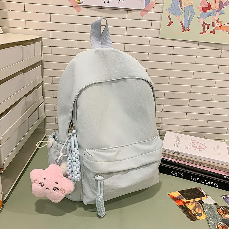 New High-value Dopamine Macaron Color Casual and Simple Lightweight Backpack for Junior High School Students