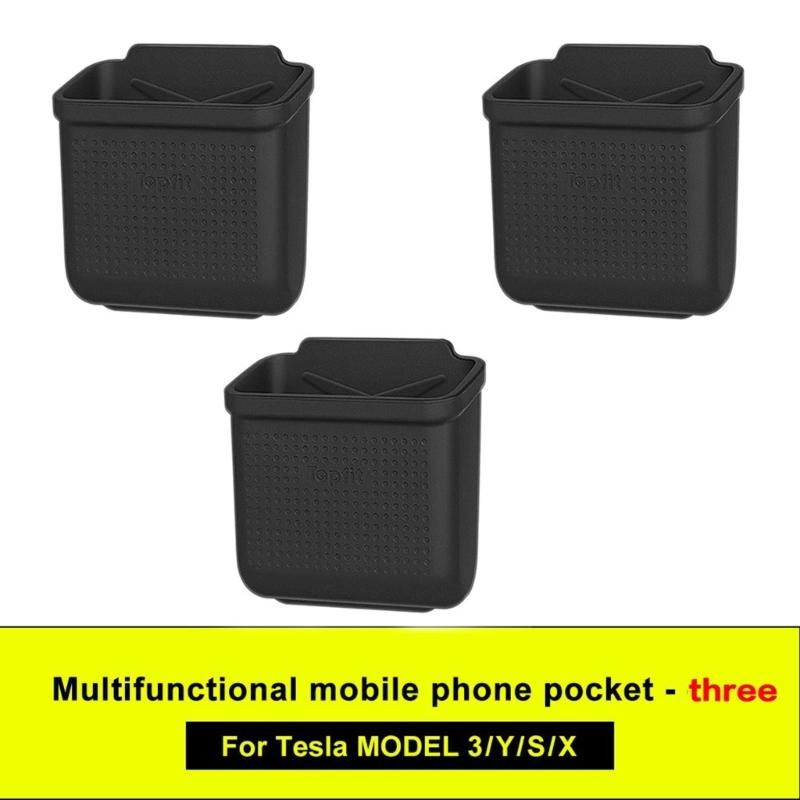 Car Storage Box Pocket Center Console Organizer Door Side Storage Box Pocket, Card Coin Container Case- for