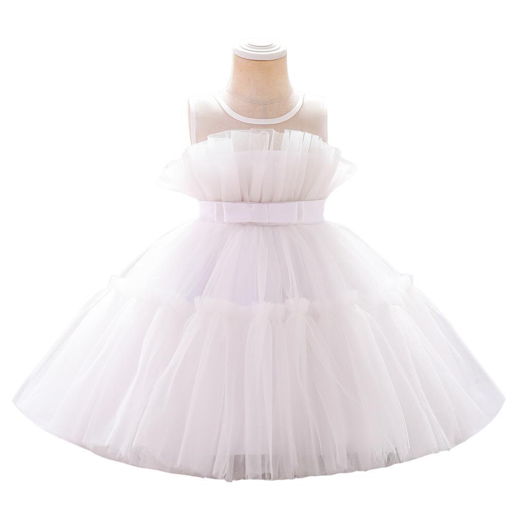 Girls' Sleeveless Princess Dress - Fluffy Yarn Birthday Party and Festival Performance Outfit
