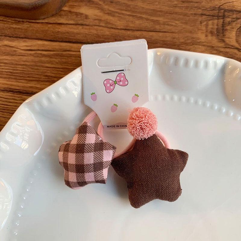 Pink Bow Fabric Hair Clip - Korean Style Coffee Hair Accessory for Women