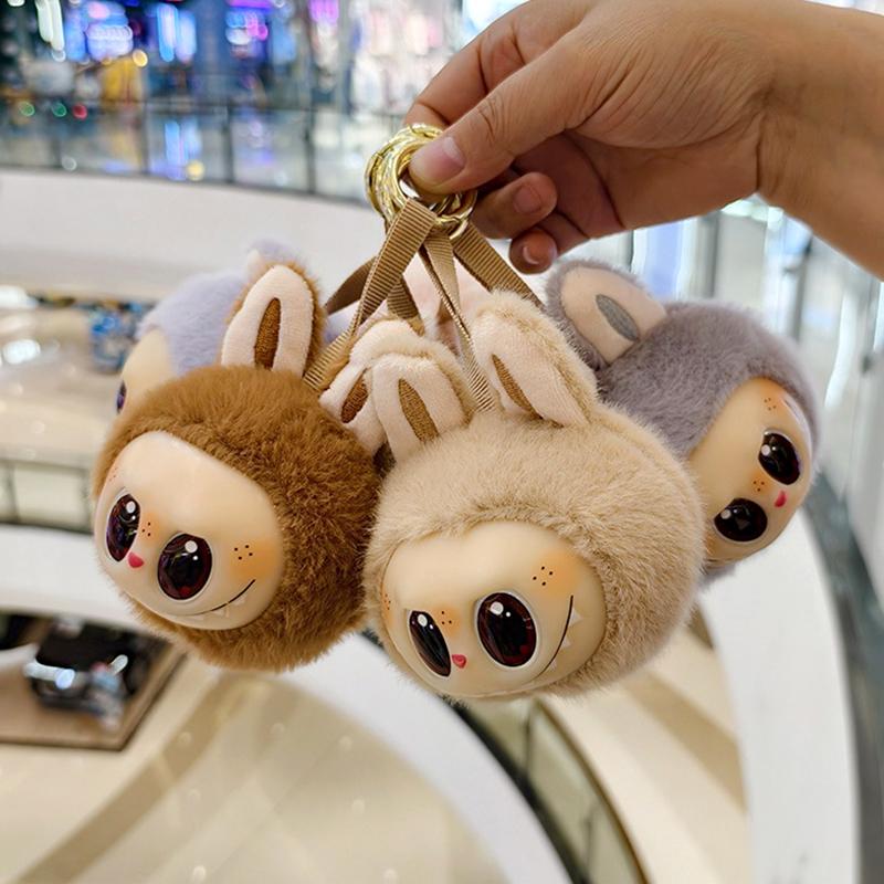 1Pc Plush Pendant Cute Labubu Pendant Collectible Toy PP Cotton Internet Celebrity Plush