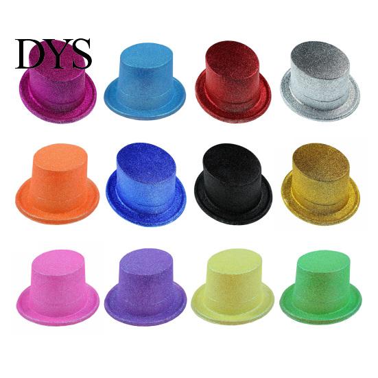 Magician Costume Accessories for Adults Kids Shiny Top Hats, Glitter Hat Adult Kids, Colorful Hat, Victorian Dress Up Christmas Sparkling Parties
