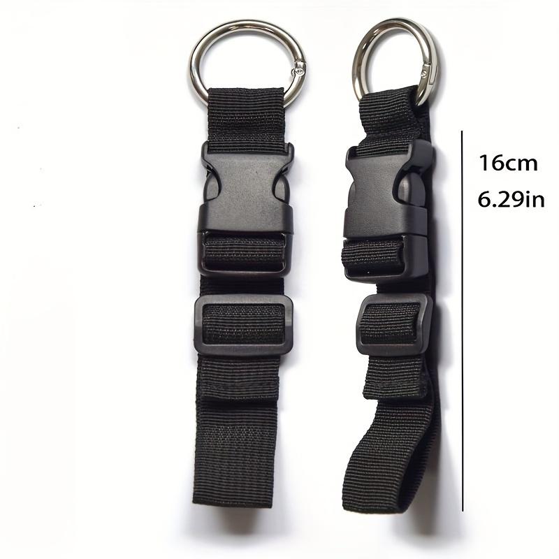 1pc Durable Polyester Luggage Strap Adjustable Locking Buckle & Metal Ring Multi-Color For Travel, Outdoor Hunting & Fishing Gear
