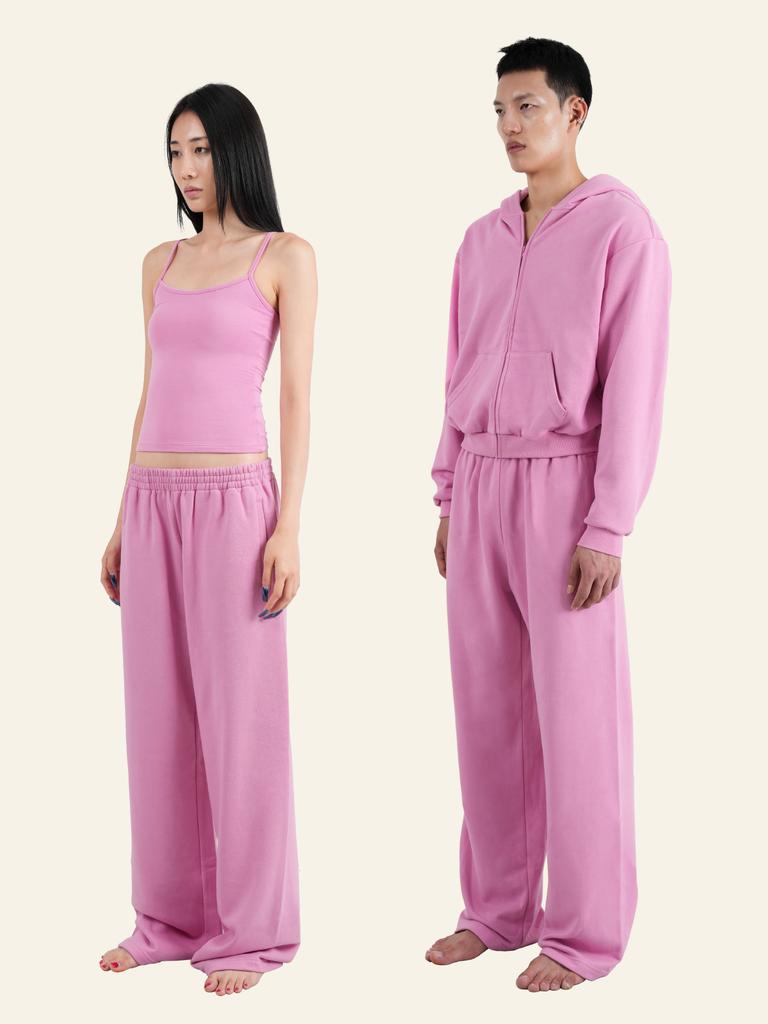 Deoineoseu Wide Leg Sweatpants (Pink)