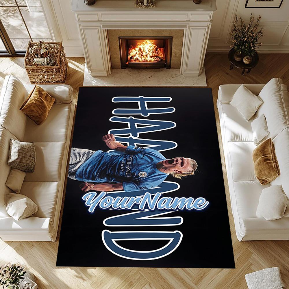 Haaland 23 Customized Name Floor Rug Office Rug Perfect for Foyer Decorate room Dormitory Kitchen Anti-slip Rug Anime Office Decor