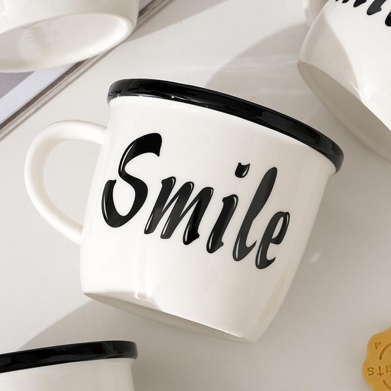 Kreative Lustige Ausdruck Keramiktasse mit Deckel Große Kapazität Kaffeetasse Für Zuhause Wohnzimmer Büro Frühstück Milchbecher