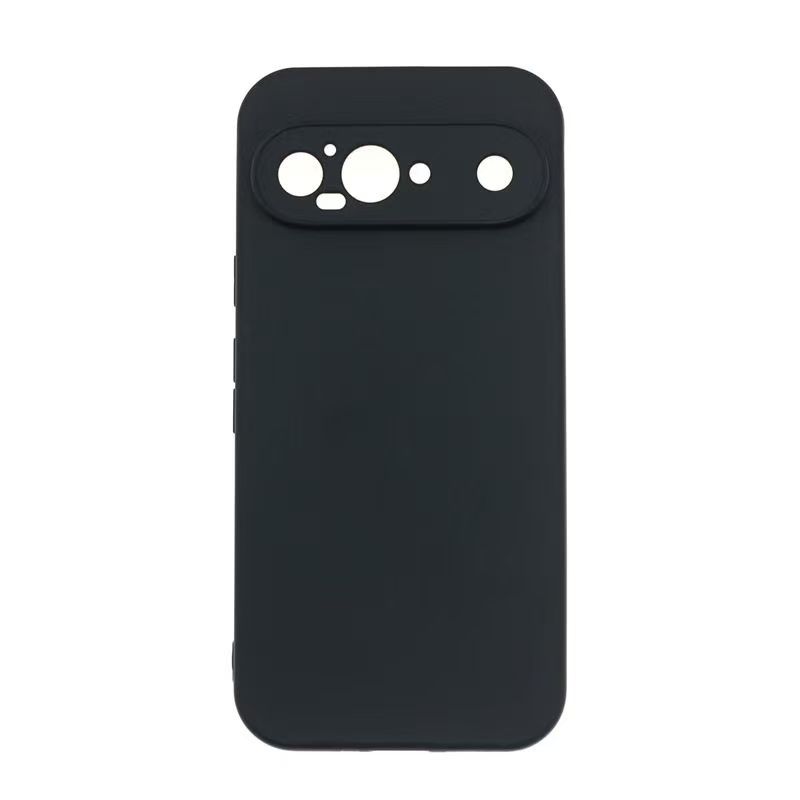 Liquid Silicone Case for Google Pixel 6 6A 7 7A 8 8A 9 9A 10A 10 Pro XL Black Matte Shockproof Soft Cover Case