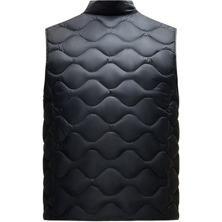 ANTA Men's Shell Series Water-Repellent Hooded Down Vest Black 952516901-1