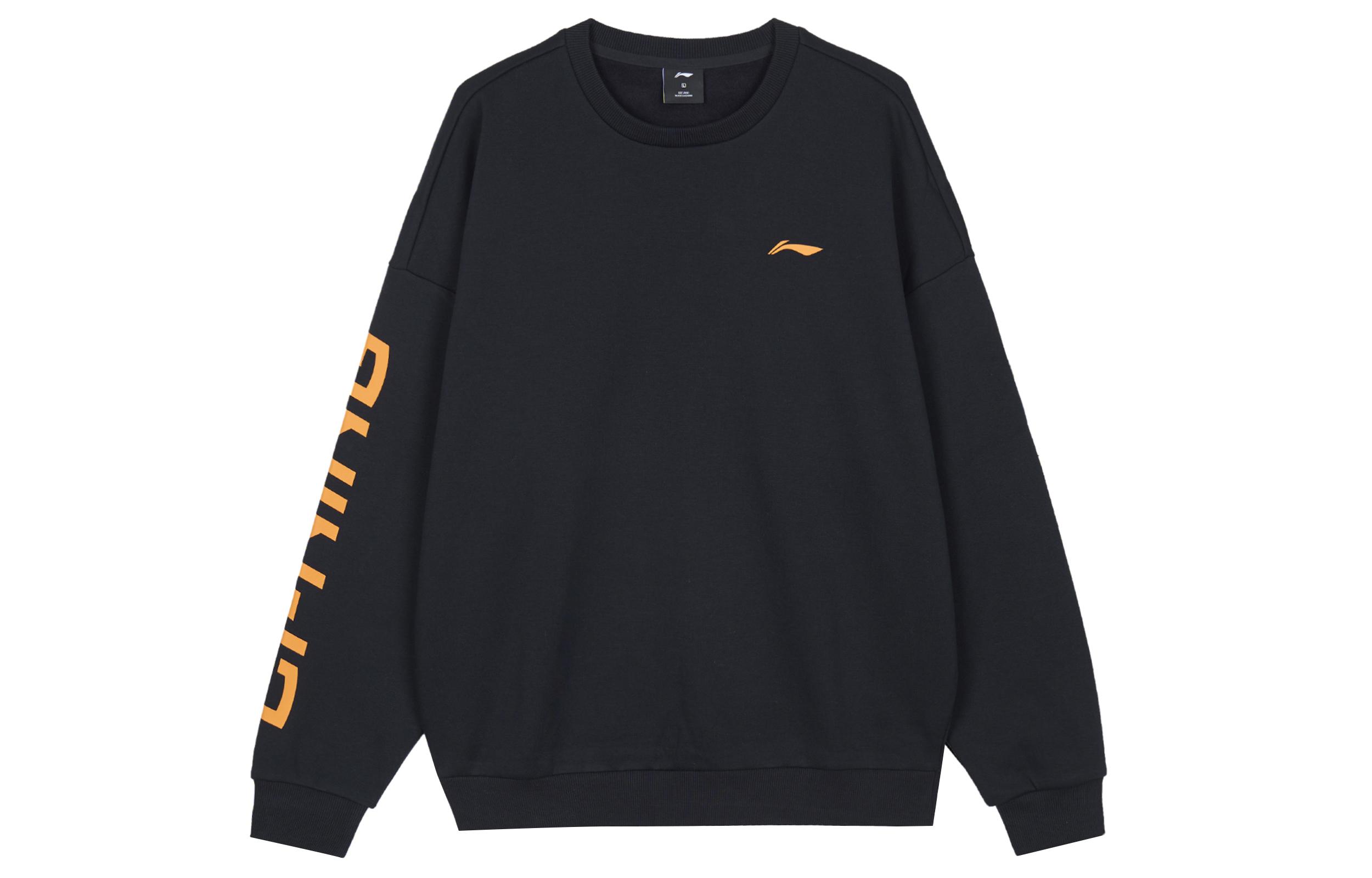Толстовки Li Ning Унисекс Черный Круглый вырез Умеренный Другое AWDS469-1 L