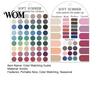 Color Analysis Template Cards 2Pcs Summer Set, Portable Seasonal Palette Matching Card Card, Acrylic Personal Guide for Outfits & Makeup