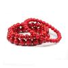 Nuovi Braccialetti con Perline Rosse da 6mm 8mm 10mm Classici Elastici Estensibili Bracciale Rigido in Pietra Naturale per Donne Uomini Gioielli Yoga