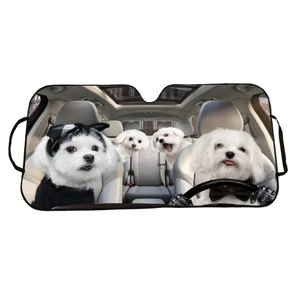 Car Sun Shade Windshield Bengal Cat Driver, Shocked Funny Cat Car Front Window Sunshades Cover, Keep Vehicle Cool UV