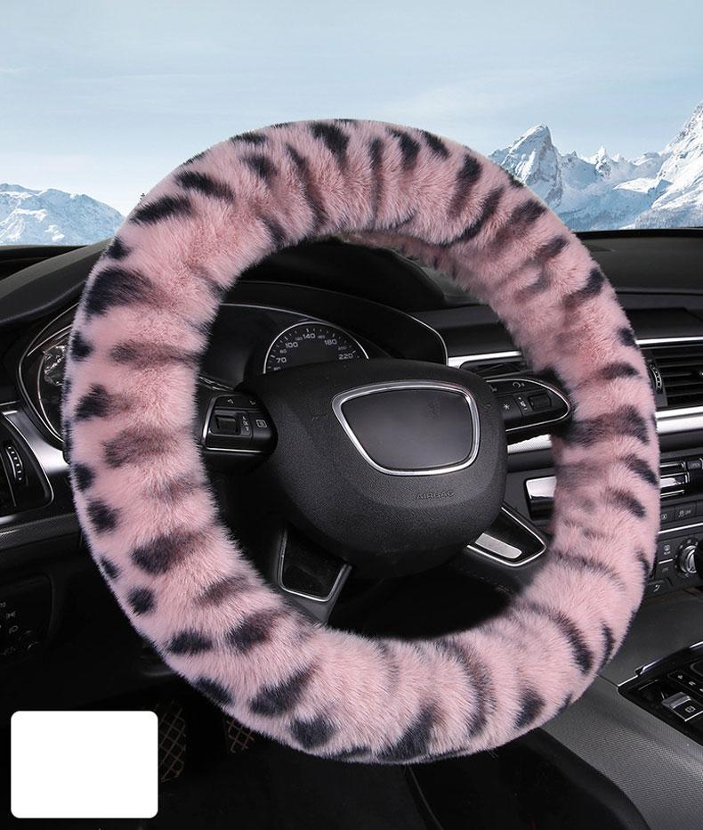 Langer Wolle flauschiger Lenkradbezug, Rutschfester 15-Zoll flauschiger Lenkradbezug mit Plüschgefühl, Umweltfreundlicher Lenkradbezug