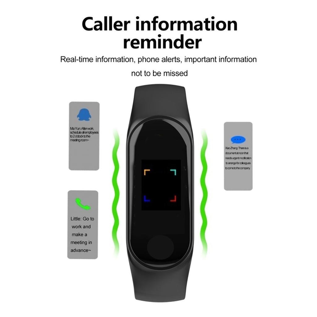 M3 IP65 Waterproof Bluetooth Smart Band Sport Heart Rate Monitor Fitness  Smart Bracelet