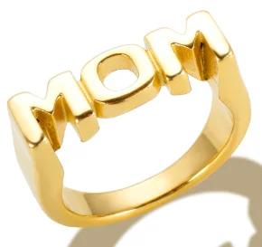 Glänzende Kristall High-End Anlaufgeschützte Mode Geometrische Offene Vergoldete Edelstahlringe für Damen Ehering Schmuck Geschenke