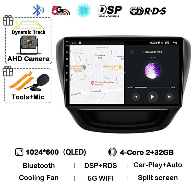 Android 14 Carplay Auto Car Radio For Chevrolet Cavalier 2016 2017 2018 Multimedia Stereo Video Player GPS 4G+WIFI BT 360 Camera