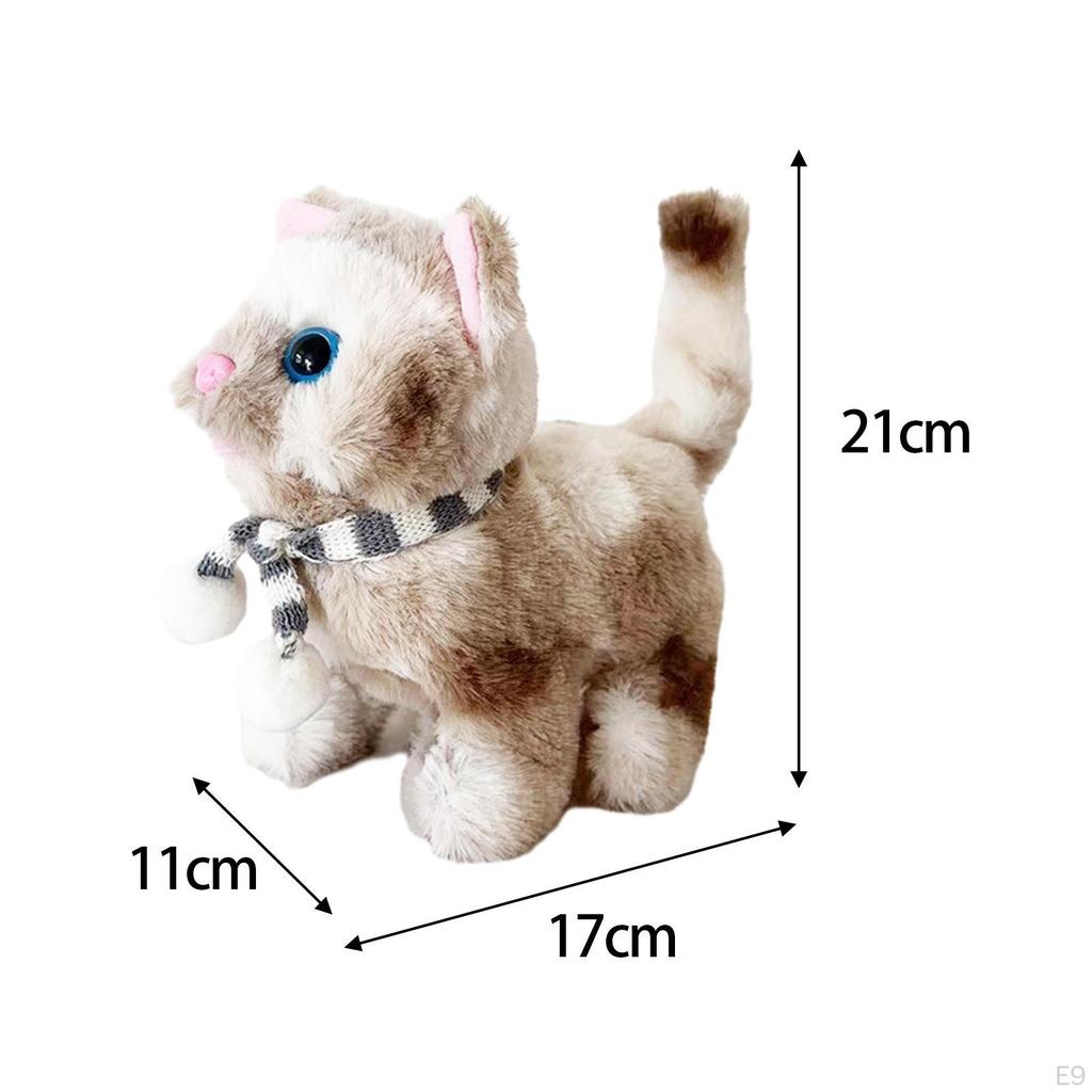 Electronic Plush Cat Toy, Kitty Animated Robotic Toy for Kids, Children Birthday