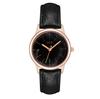 Simple And High-Value Women'S Watch, High-End Leather Bamboo Strap Watch, Women'S Quartz Watch