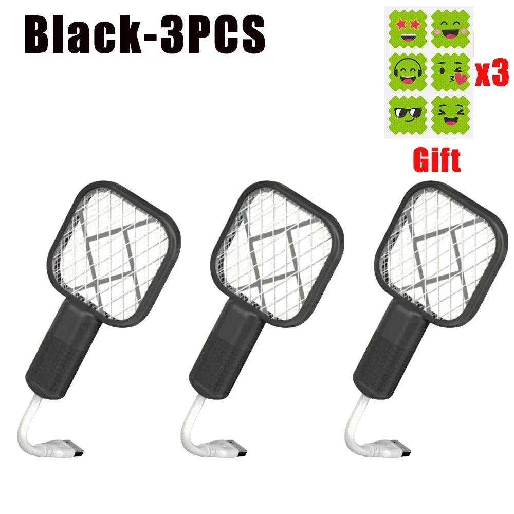 USB Rechargeable Mosquito Zapper with Purple LED Light Auto Bug Trap for Home Garden Travel Outdoor Camping Fly Swatter