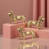 1pc Vintage Brass Dachshund Home Decor Statues for Christmas - Desktop And Desk Ornaments