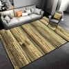Vintage Teppich mit unregelmäßiger Holzmaserung für Wohnzimmerdekoration Sofa Tisch Großer Teppich Flur Balkon Rutschfeste Fußmatte Alfombra