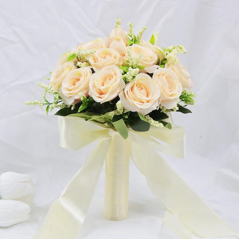 Korean Style Bridal Bouquet for Weddings - Artificial Flower Ball for Bridesmaids & Photo Props