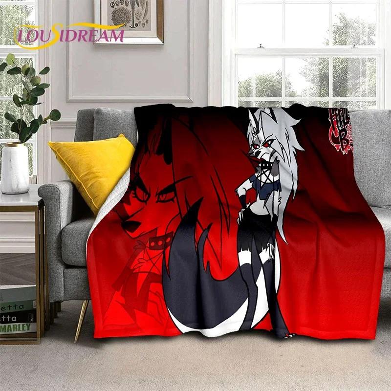 

3D H-Helluva Boss Blitzo H-Hazbin Hotel Cartoon Blanket,Soft Throw Blanket for Home Bedroom Bed Sofa Picnic Office Cover Blanket 30x40in