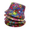 Spring and Summer Polyester Print Bucket Hat Fisherman Hat Outdoor Travel Sun Cap for Girl and Women 197