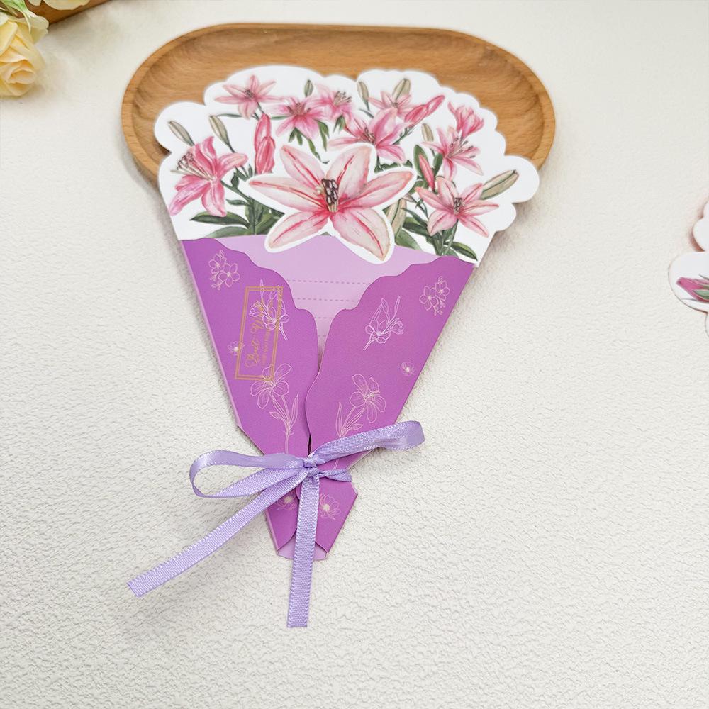 Father's Day 3D Flower Greeting Card for Birthday or Teacher's Day