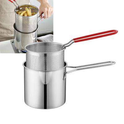 Friggitrice profonda in acciaio inossidabile tutto in uno per uso domestico, friggitrice profonda, piccola friggitrice profonda con spruzzi d'olio, friggitrice profonda per patatine fritte