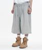 EASY NO EASY One-Pleat Bermuda Sweatpants - Black