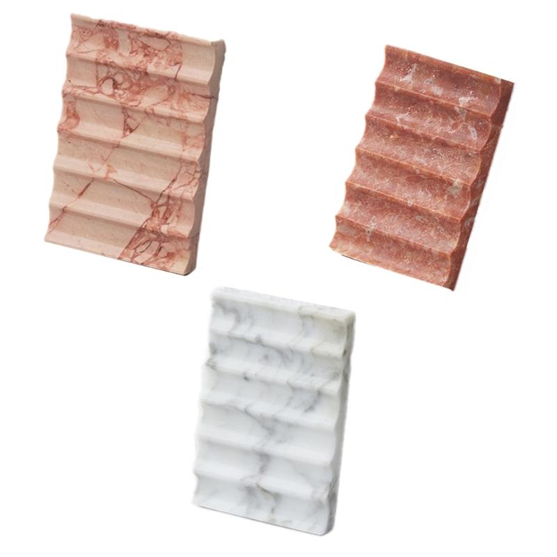 Auto Draining Marble Soap Dish Countertops Organizers Easy to clean Soap Tray Modern for Bathroom Sink & Vanity Storage