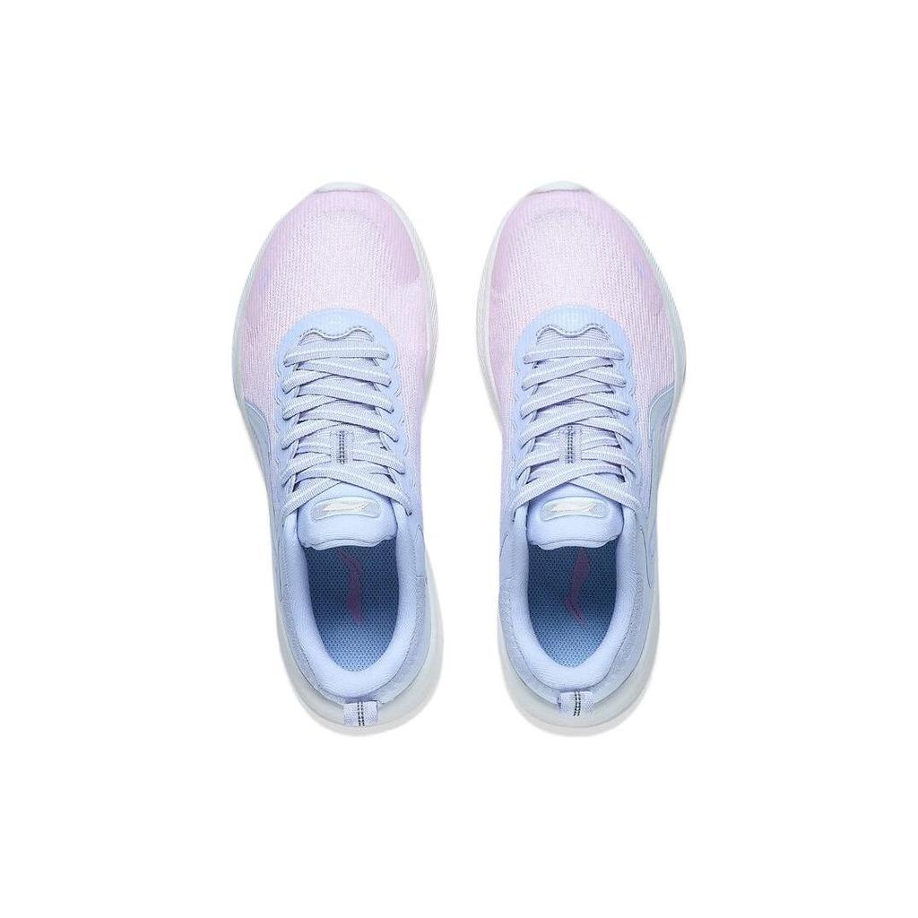 Li Ning Lanying Tecido Leve Amortecimento Leve Cano Baixo Sapatos de Badminton Feminino Azul Rosa AFVT012-1