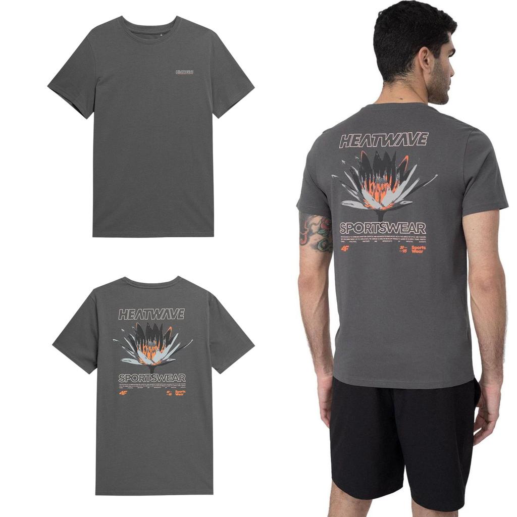 Herren 4F Anthrazit 4FSS23TTSHM355 Größe M