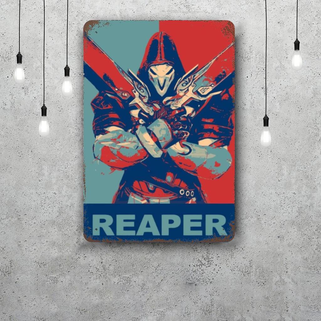 Overwatch Classic Poster Rusty Metal Plaque Retro Decorative Plate Bar Man Cave Garage Club Metal Sign Wall Decoration