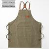 Stain-Resistant Canvas Apron with Logo for Catering, Milk Tea, Coffee, and Cake Shops