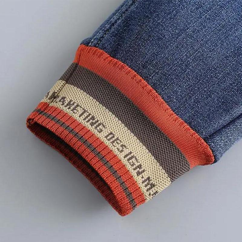 Girls' Autumn Jeans New Korean Slim Fashion Threaded Children's Pants