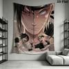 Naruto Fire Determination Wall Tapestry Aesthetic Wall Hanging Printed Fabric Blanket Decorative Tapestries For Bedroom Living Room Home Decor