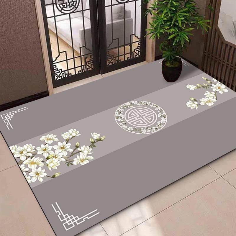 Tapete de banho de terra diatomácea - grosso, absorvente e de secagem rápida com base de borracha antiderrapante para entrada de banheiro