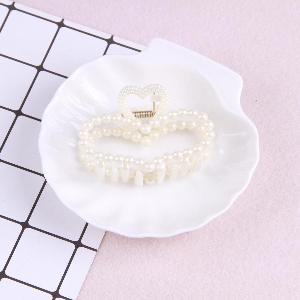 Retro Transparent Pearl Clip Korejský Creative Bath Pearl Spona do vlasů Trendy Transparent Color Clip